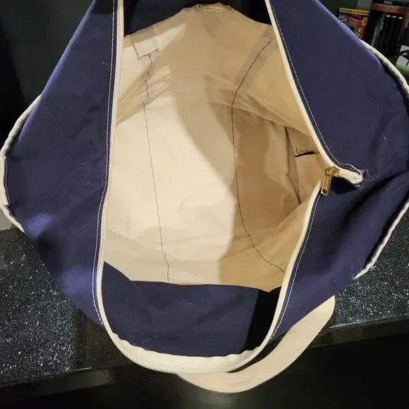 VTG LL Bean Boat & Tote Canvas Bag Zip Close USA Made XL X-Large - Picture 11 of 16